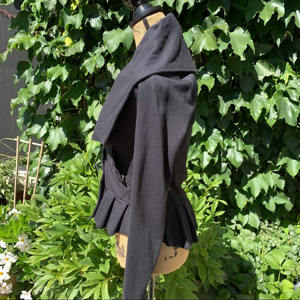 MIKE & CHRIS Black French Terry Shawl Collar Jacket, S - Picture 7 of 15